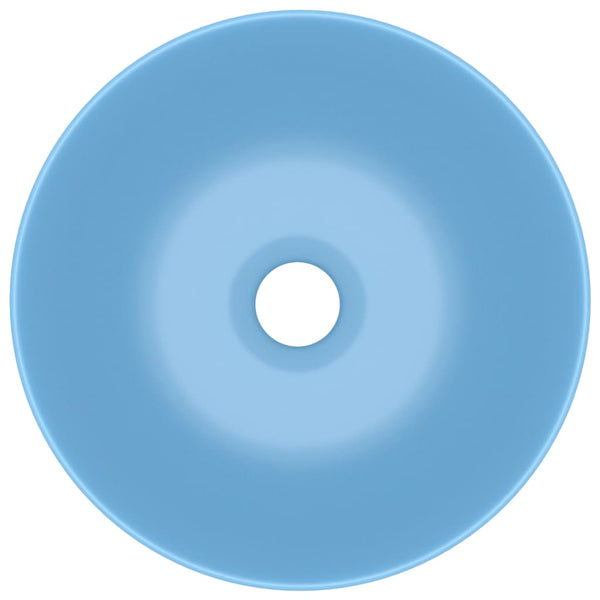 Vaaleansininen kylpyhuoneen pesuallas Moroi pyöreä