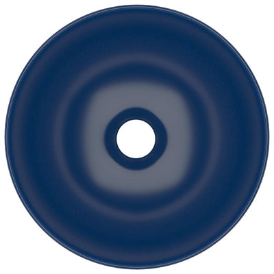 Kylpyhuoneen pesuallas keraaminen tummansininen pyöreä