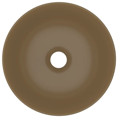 Kylpyhuoneen pesuallas keraaminen matta kerma pyöreä