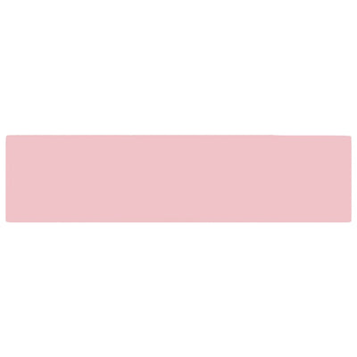 Kylpyhuoneen pesuallas ylivuodolla keraaminen matta pinkki