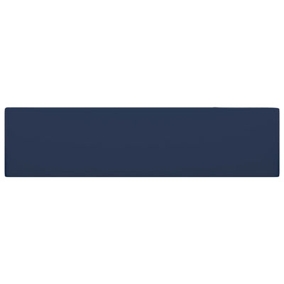 Tummansininen kylpyhuoneen pesuallas ylivuodolla keraaminen Amina