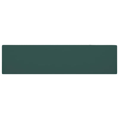 Kylpyhuoneen pesuallas ylivuodolla keraaminen tummanvihreä