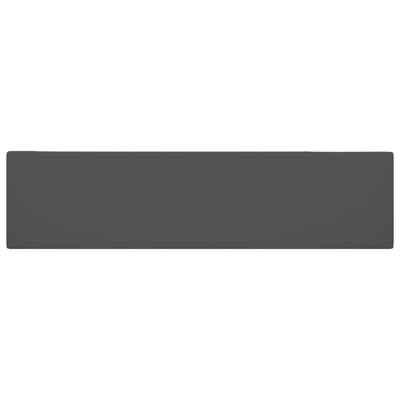 Kylpyhuoneen pesuallas ylivuodolla keraaminen tumma harmaa