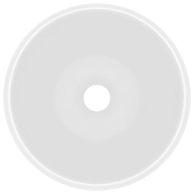 Ylellinen pesuallas pyöreä matta valkoinen 40x15 cm keraami