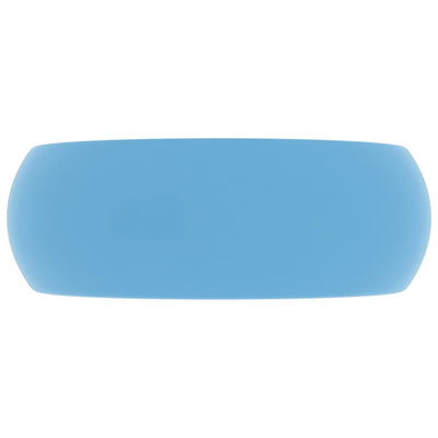 Ylellinen pesuallas pyöreä matta vaaleansininen 40x15cm keraami