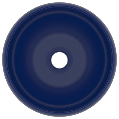 Ylellinen pesuallas pyöreä matta tummansininen 40x15 cm keraami