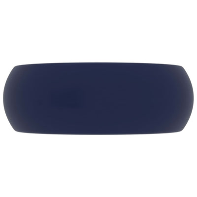 Ylellinen pesuallas pyöreä matta tummansininen 40x15 cm keraami