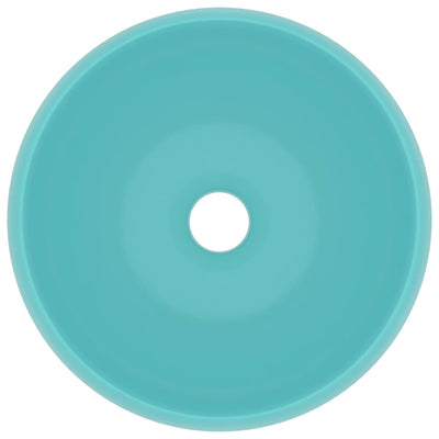 Ylellinen pesuallas pyöreä matta vaaleanvihreä 40x15 cm keraami