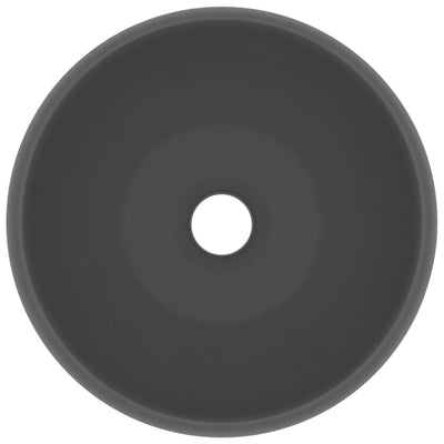 Ylellinen pesuallas pyöreä matta tummanharmaa 40x15 cm keraami