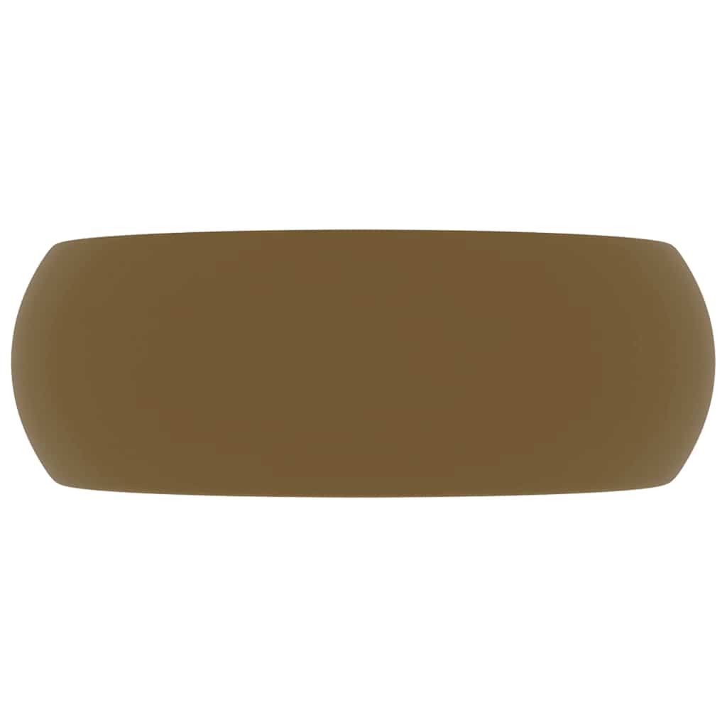 Ylellinen pesuallas pyöreä matta kerma 40x15 cm keraami