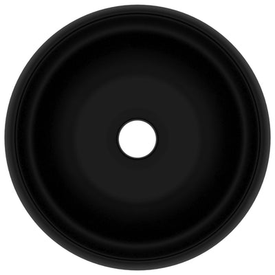Ylellinen pesuallas pyöreä matta musta 40x15 cm keraami
