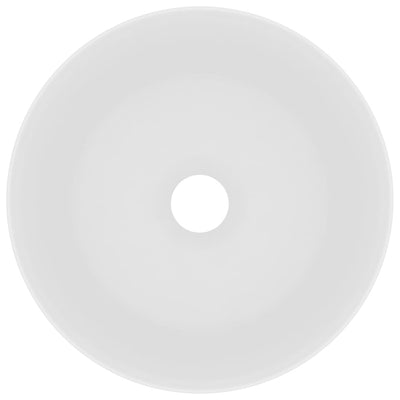 Ylellinen pesuallas pyöreä matta valkoinen 40x15 cm keraamiikka
