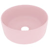 Ylellinen pesuallas pyöreä matta pinkki 40x15 cm keraamiikka