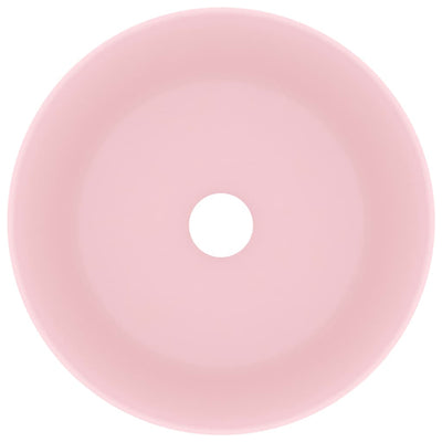 Ylellinen pesuallas pyöreä matta pinkki 40x15 cm keraamiikka