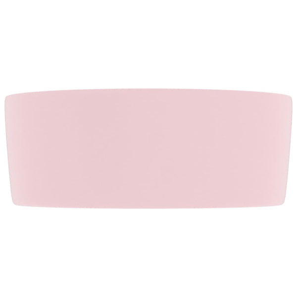 Ylellinen pesuallas pyöreä matta pinkki 40x15 cm keraamiikka