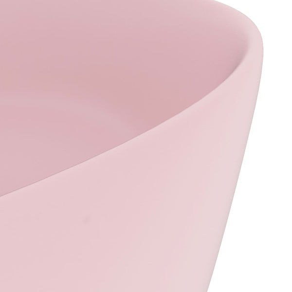 Ylellinen pesuallas pyöreä matta pinkki 40x15 cm keraamiikka