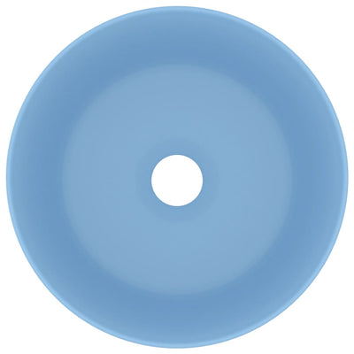 Ylellinen pesuallas pyöreä matta vaaleansininen 40x15cm keraami