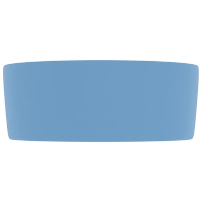 Ylellinen pesuallas pyöreä matta vaaleansininen 40x15cm keraami