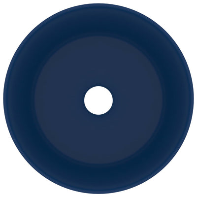 Ylellinen pesuallas pyöreä matta tummansininen 40x15 cm keraami