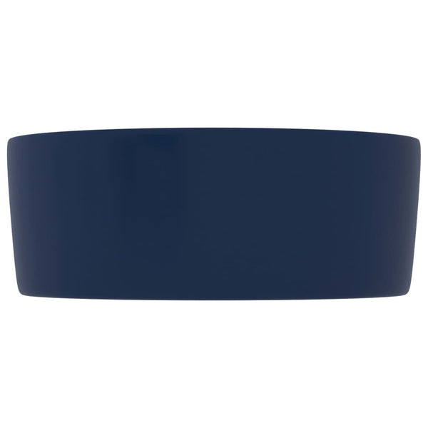 Matta tummansininen ylellinen pesuallas pyöreä Eliazar 40x15cm (keraami)