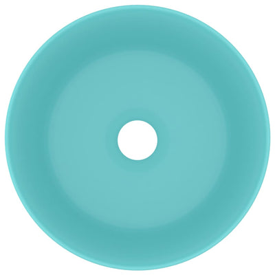 Ylellinen pesuallas pyöreä matta vaaleanvihreä 40x15 cm keraami