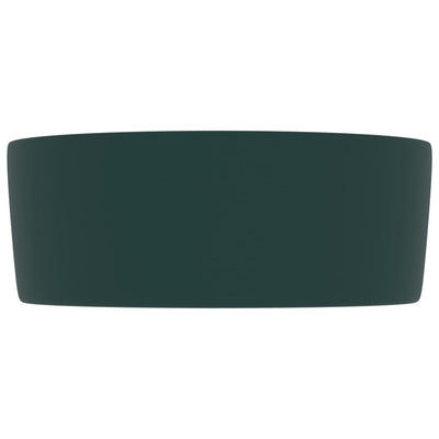 Ylellinen pesuallas pyöreä matta tummanvihreä 40x15 cm keraami