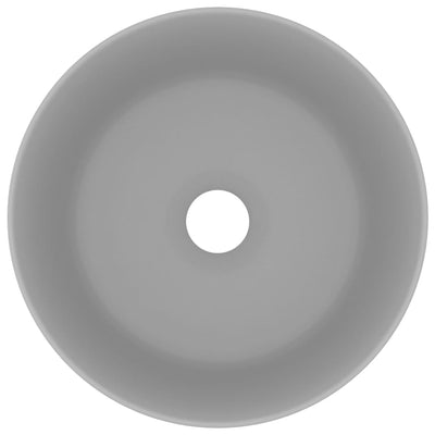 Ylellinen pesuallas pyöreä matta vaaleanharmaa 40x15 cm keraami
