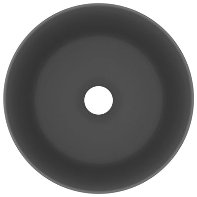 Ylellinen pesuallas pyöreä matta tummanharmaa 40x15 cm keraami