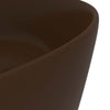 Ylellinen tummanruskea pyöreä pesuallas matta 40x15 cm keraami