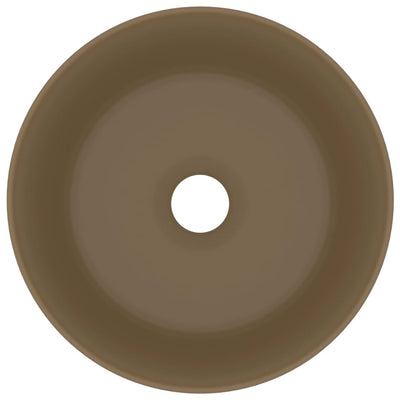 Ylellinen pesuallas pyöreä matta kerma 40x15 cm keraamiikka