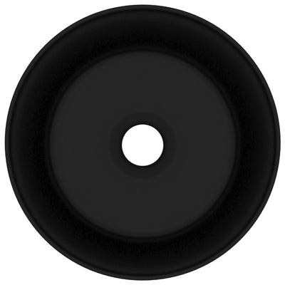 Ylellinen pesuallas pyöreä matta musta 40x15 cm keraamiikka