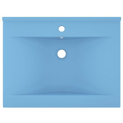 Ylellinen pesuallas hanareiällä vaaleansininen 60x46 cm keraami