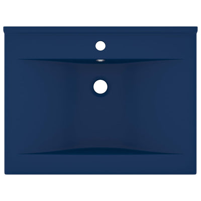 Ylellinen pesuallas hanareiällä tummansininen 60x46 cm keraami