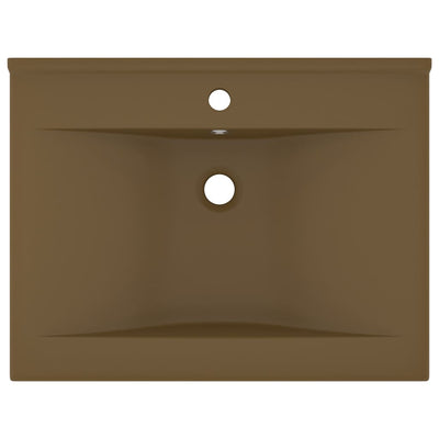 Ylellinen pesuallas hanareiällä matta kerma 60x46 cm keraami