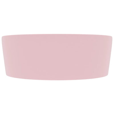 Ylellinen pesuallas ylivuodolla mattapinkki 36x13 cm keraaminen