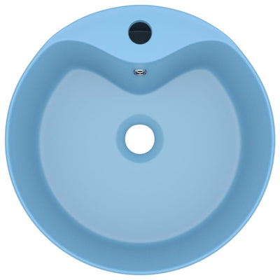 Ylellinen pesuallas ylivuodolla mattasininen 36x13cm keraaminen