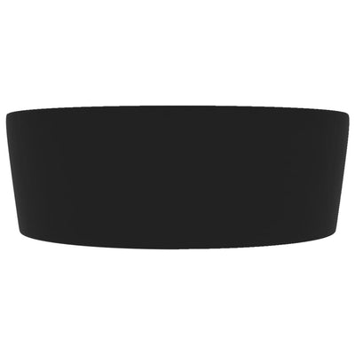 Ylellinen pesuallas ylivuodolla mattamusta 36x13 cm keraamine