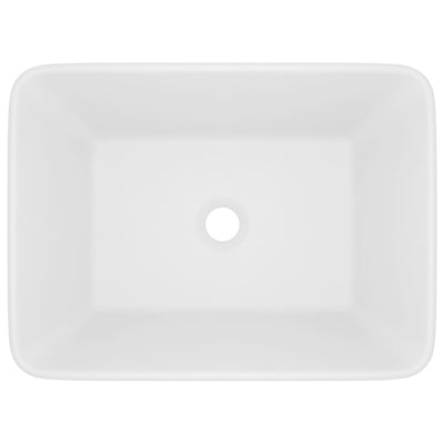 Ylellinen pesuallas matta valkoinen 41x30x12 cm keraami