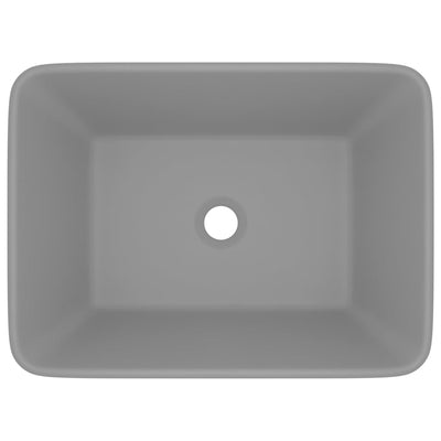 Ylellinen pesuallas matta vaaleanharmaa 41x30x12 cm keraaminen