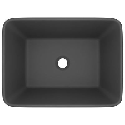 Ylellinen pesuallas matta tummanharmaa 41x30x12 cm keraaminen