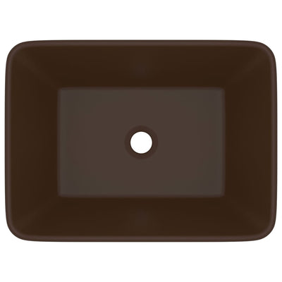 Ylellinen pesuallas matta tummanruskea 41x30x12 cm keraaminen