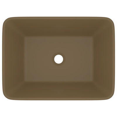 Ylellinen pesuallas matta kerma 41x30x12 cm keraaminen