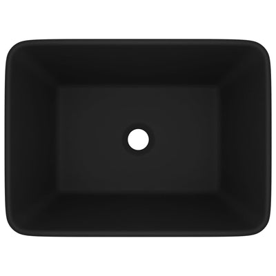 Ylellinen pesuallas matta musta 41x30x12 cm keraaminen