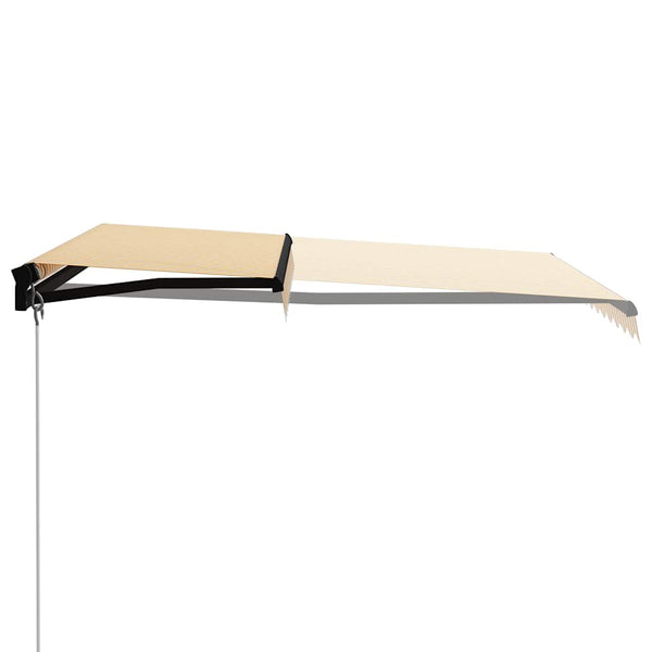 Manuaalisesti sisäänkelattava markiisi 300x250cm keltavalkoinen