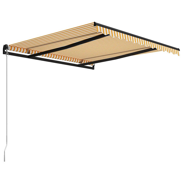 Manuaalisesti sisäänkelattava markiisi 300x250cm keltavalkoinen