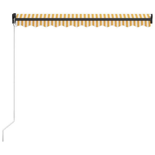 Manuaalisesti sisäänkelattava markiisi 300x250cm keltavalkoinen