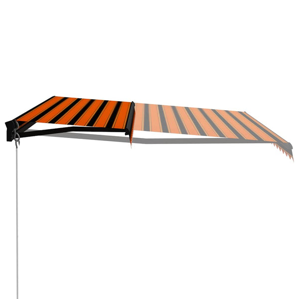 Manuaalisesti kelattava markiisi 450x300 cm oranssi ja ruskea