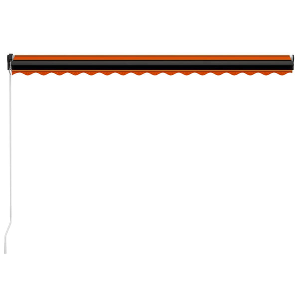 Manuaalisesti kelattava markiisi 450x300 cm oranssi ja ruskea
