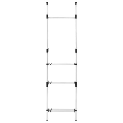 Teleskooppinen vaatekaappijärjestelmä Andrees (tangot ja hylly alumiini)