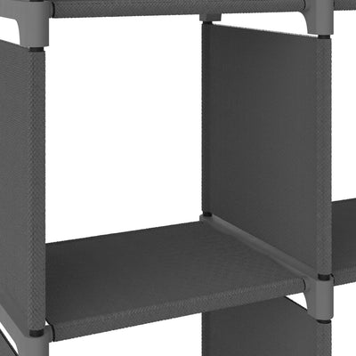 5 kuution esittelyhylly harmaa 103x30x72,5 cm kangas